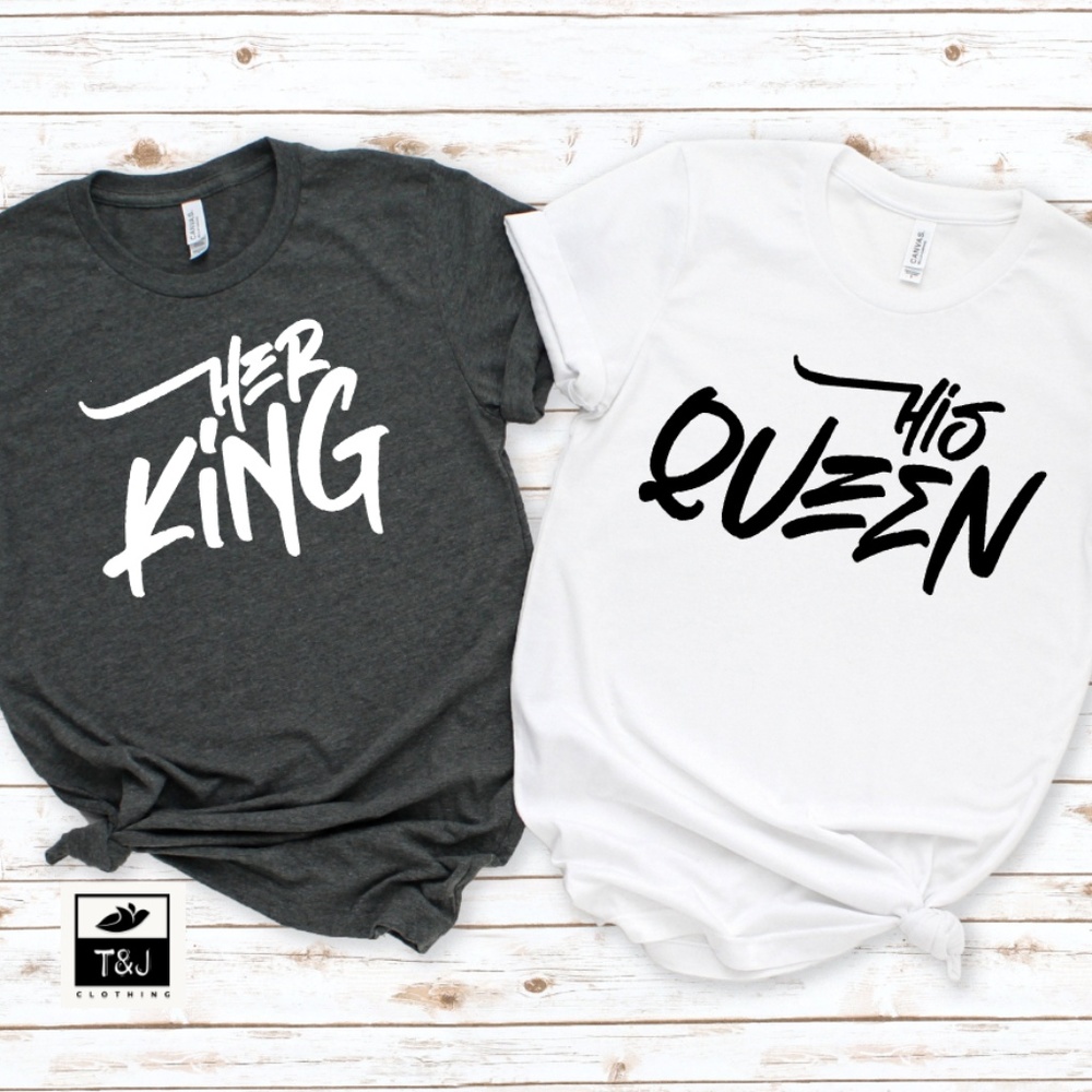 ✨Bella Canvas✨ Couple T-shirts, King And Queen